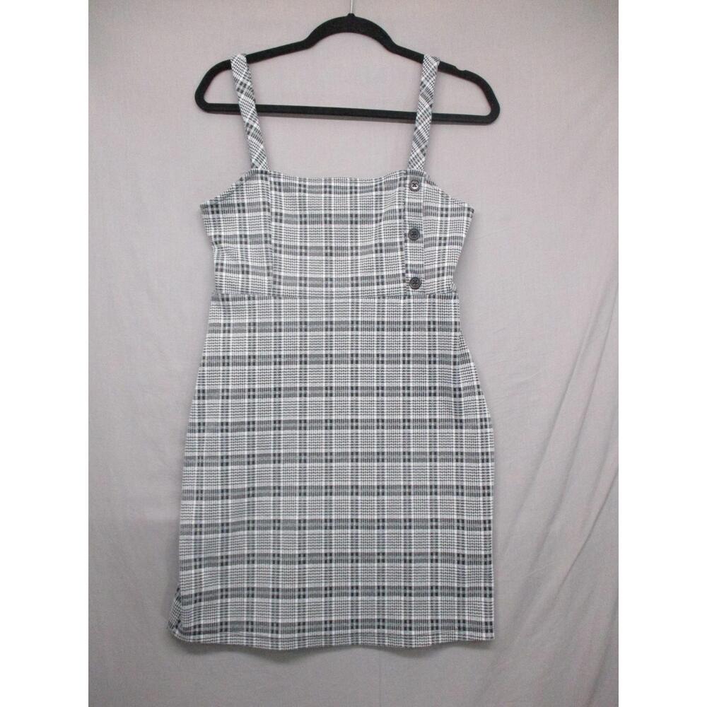 Forever 21 Plaid Pattern Button Pinafore Dress Womens Size‎ Medium